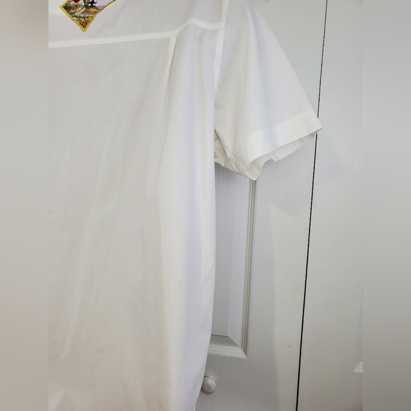 Quacker Factory Lighthouse Coast Button Down Cotton Shirt Womens 1X ~ Pre-Owned - Picture 8 of 12